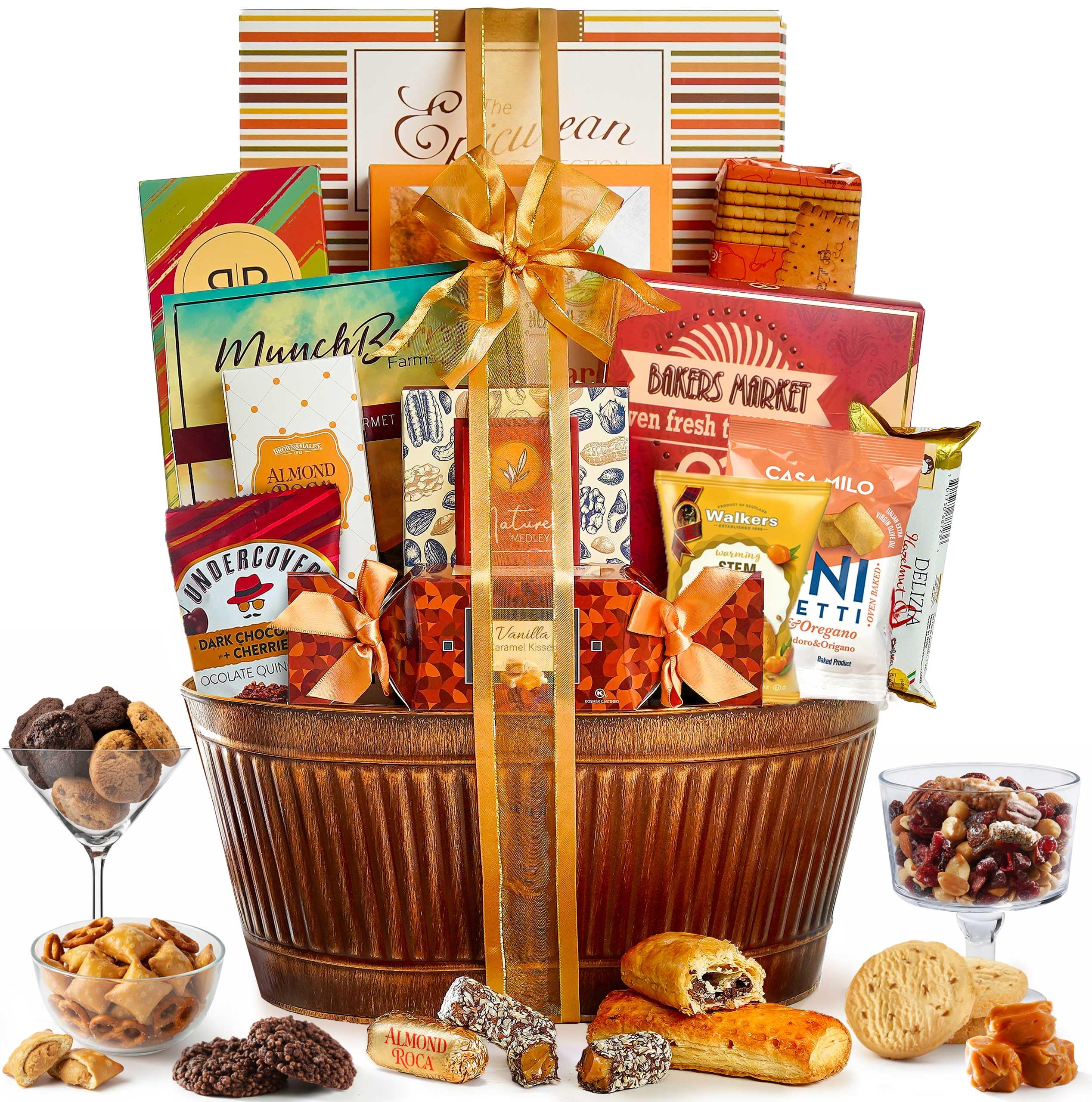 Broadway Basketeers Chocolate Food Gift Basket Snack Gift for Women Men Family College Appreciation Valentine Company Early Care Package
