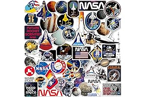 NASA Missions 50ct Vinyl Large Deluxe Stickers