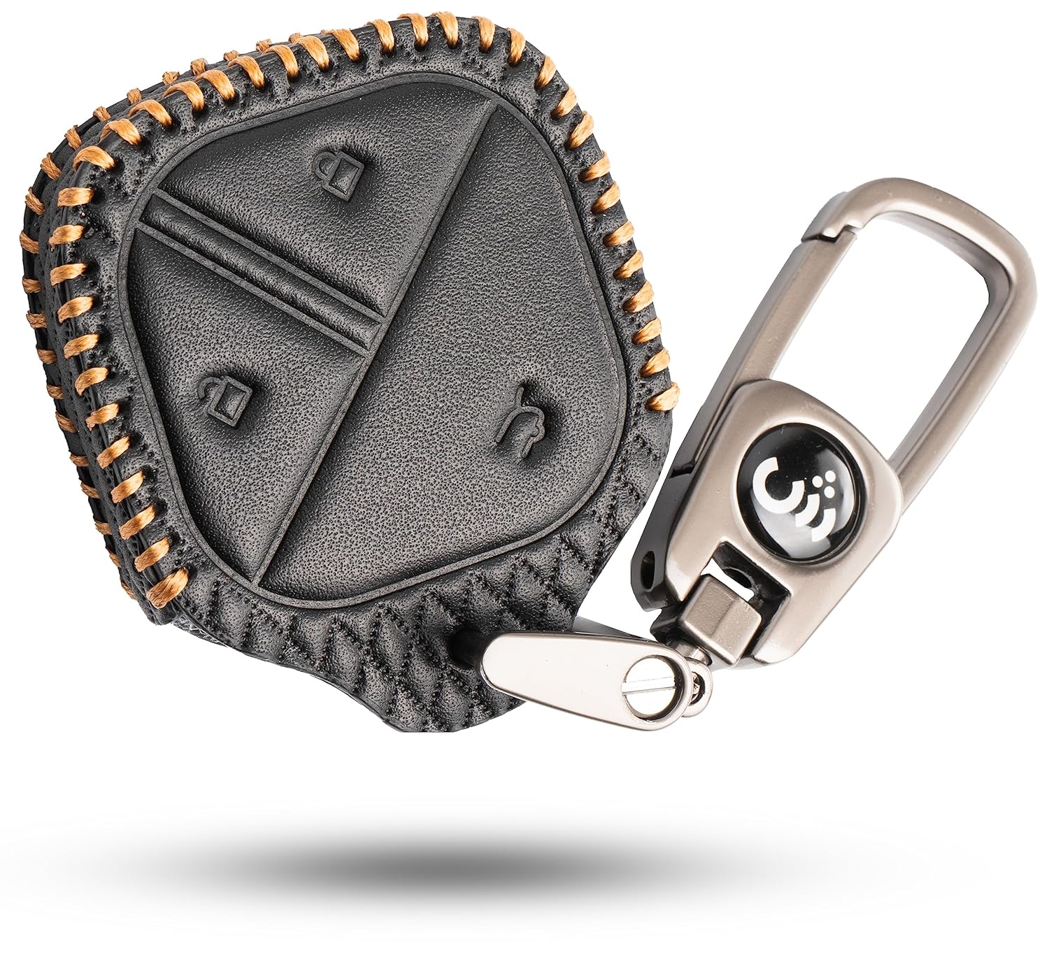 SHOPOFLUX Leather Key Cover Compatible with MG Comet EV Electric 3