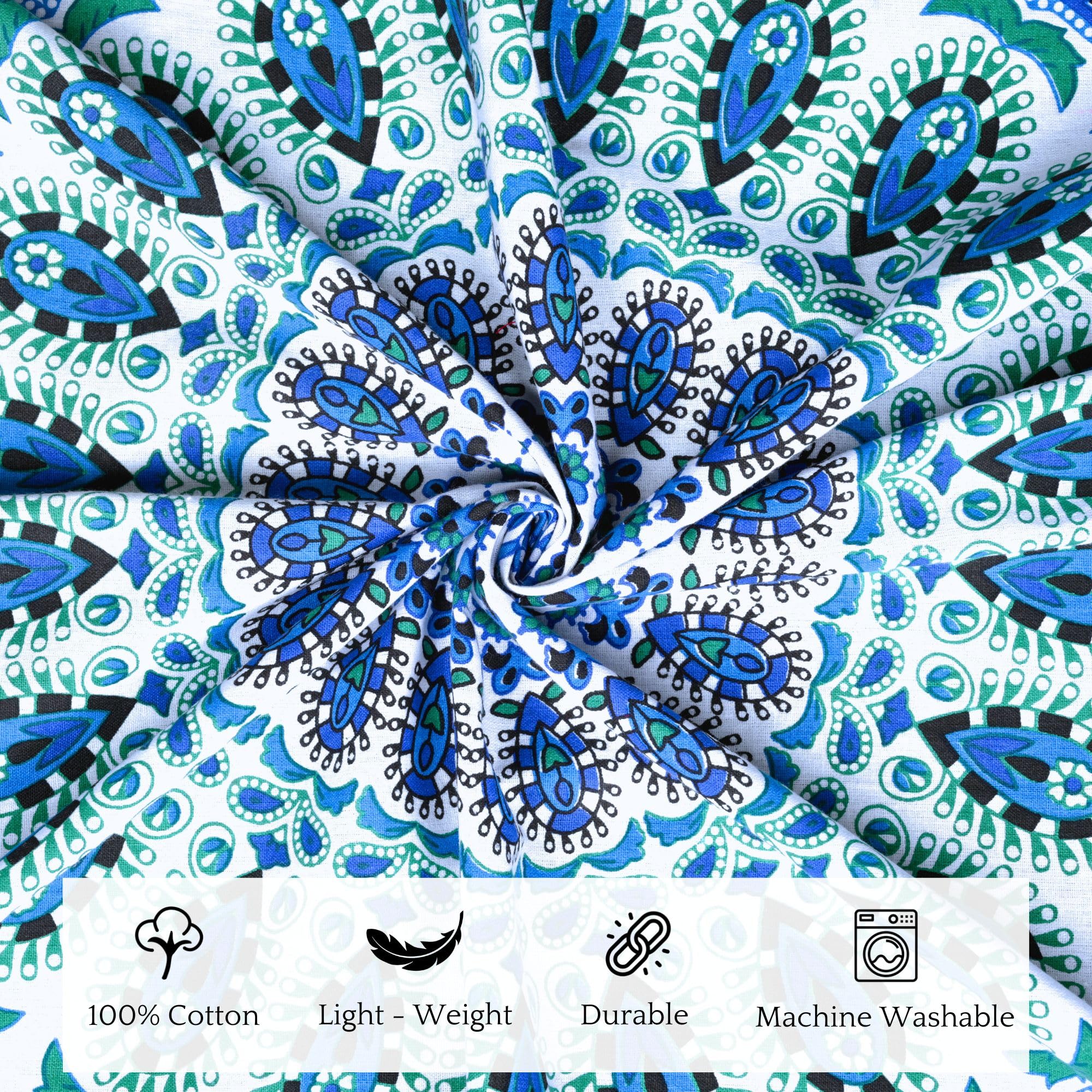 Coperta In Microfibra Bohémien Con Mandala | Plaid Morbido Per Divano E Letto - 70x100 Cm - 6