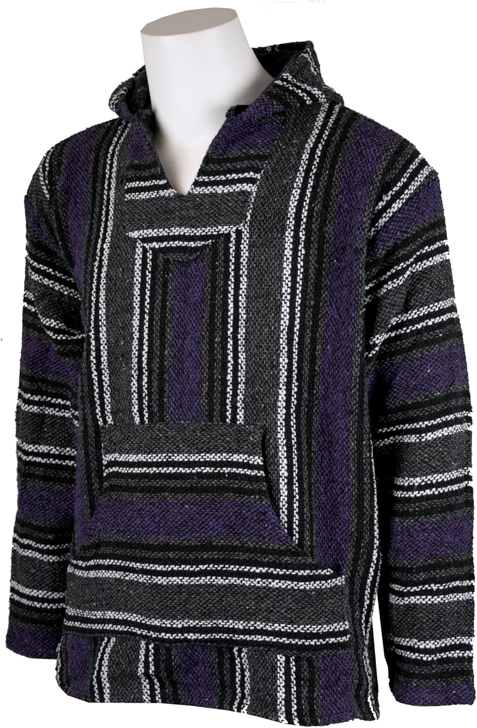 Canyon Creek Striped Woven Baja Jacket Coat Hoodie - Image 2