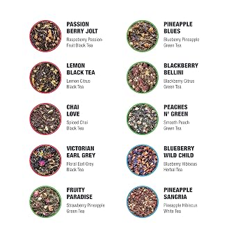 Tiesta Tea Discovery Sampler Dry Flight Set Loose Leaf 20 Pouches