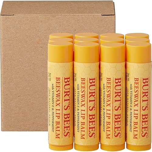 Miniatura 22 de Burt's Bees - Bálsamo labial hidratante 100% natural, de cera de abejas original con vitamina E y aceite de menta - 4 tubos