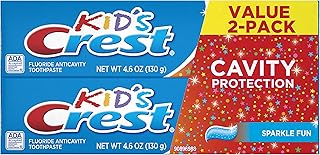 Crest Kid's Cavity Protection Toothpaste for Kids (children and toddlers 2+), Sparkle Fun Flavor, 4.6 ounces, Pack of 2