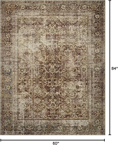 Miniatura 2 de Loloi Magnolia Home by Joanna Gaines x Loloi Sinclair Collection SIN-01 - Alfombra de área de 5 pies x 7 pies, color óxidolaguna