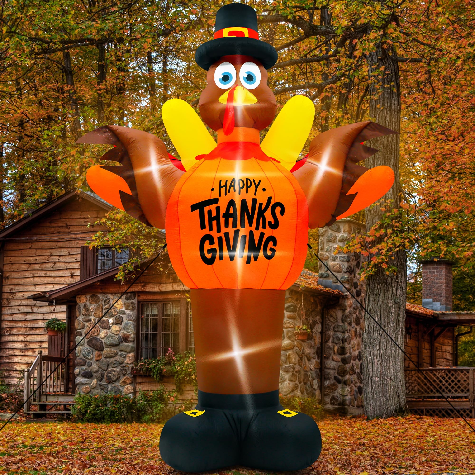 Snapklik.com : 14FT Thanksgiving Turkey Inflatables, Extra Large Blow ...