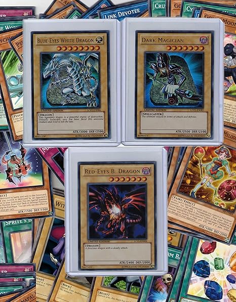 Amazon 遊戯王スペシャルカードセット ブルードラゴン ダークマジシャンとレッドドラゴン ユギオtcg おもちゃ おもちゃ