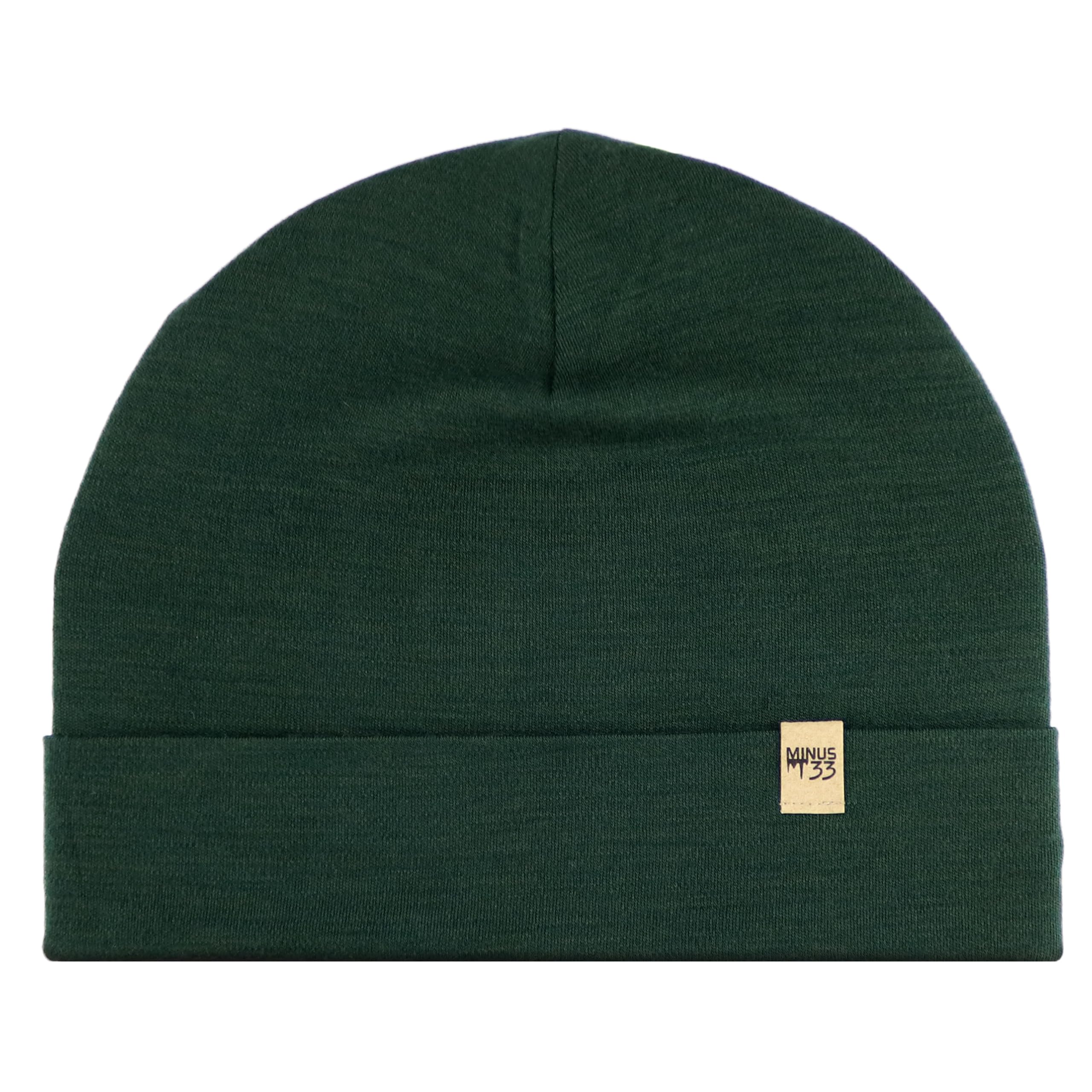 Minus33 Merino Wool Unisex Forest Green 100% Merino Wool Cuff Beanie - Mens & Womens Warm Winter Hat - Watch Cap - Toque - Novelty Beanie - One Size Fits Most