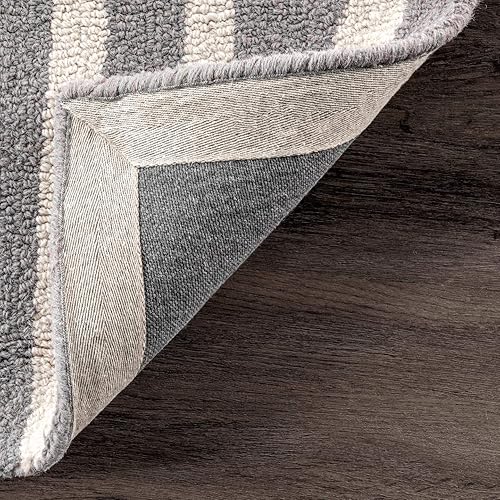 Miniatura 7 de nuLOOM Alfombra decorativa de Lemuel copetudo a mano, 3x5, gris