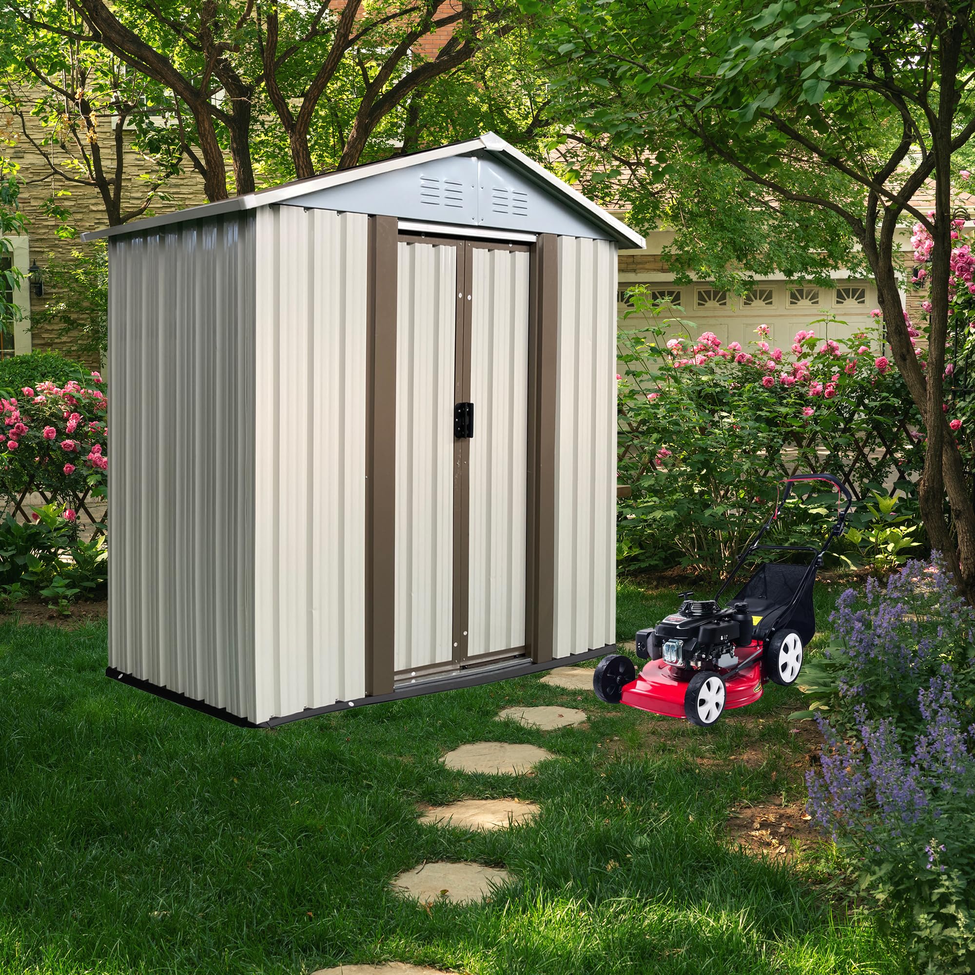 Snapklik.com : Ball & Cast 5x3 FT Outdoor Storage Shed, Metal Sheds