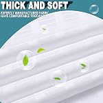 Conbo Mio Rideau de douche en tissu de style hôtel avec snap dans le linge pour la salle de bain machine lavable imperméable Rideau de Douche insondable (Check-White, 71" W x 74" H)