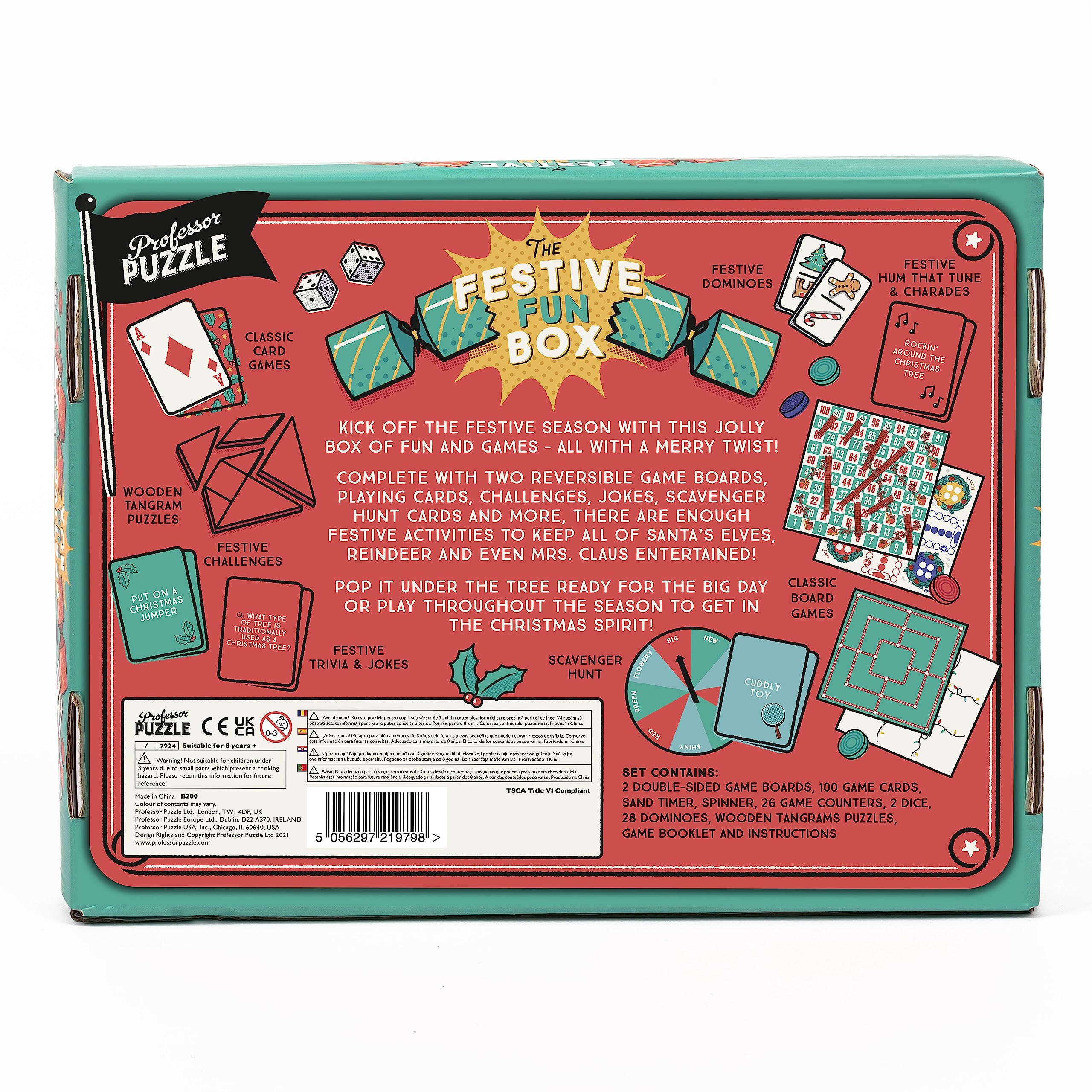 Professor PUZZLE | Scatola divertente festiva | Confezione multipla per giochi di feste | Età 8+ | 2+ Giocatori