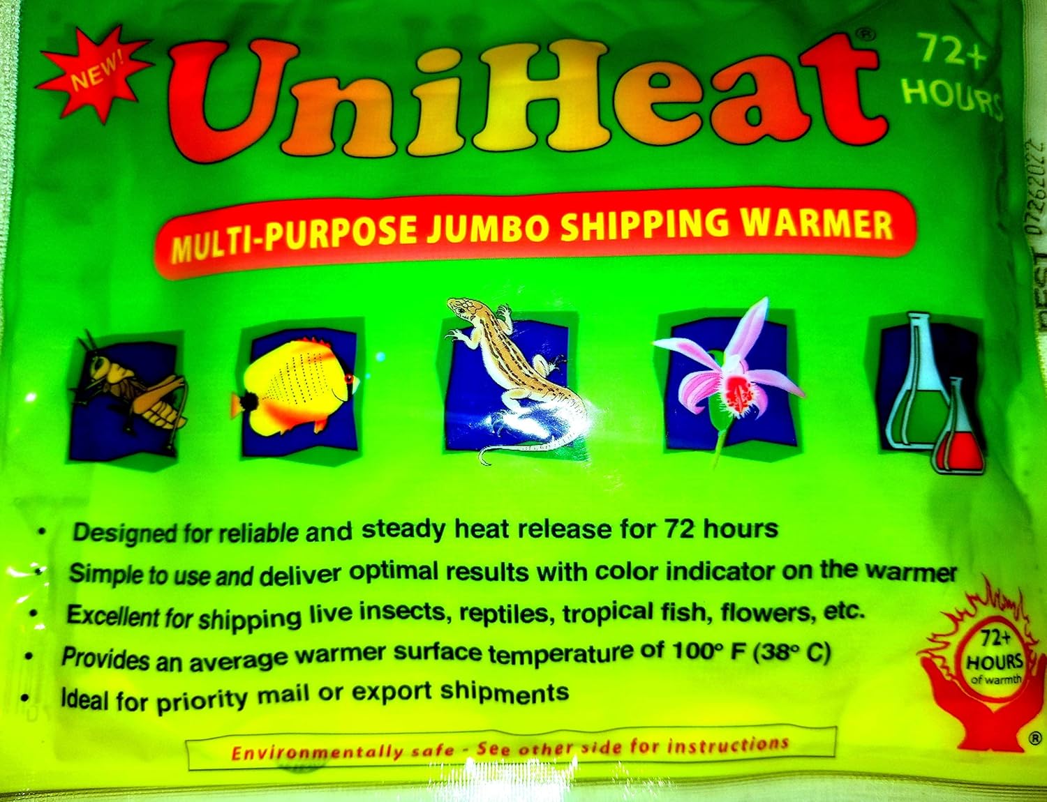 Uniheat 10 Pack 72 Hour Heat Pack – for Baby Chicks, Plants, Fish and Retiles