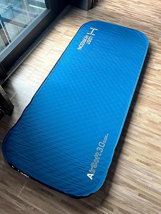 LOSTHORIZON Airsoft 3” Thick Self Inflating Sleeping Pad with Solid Foam, Camping