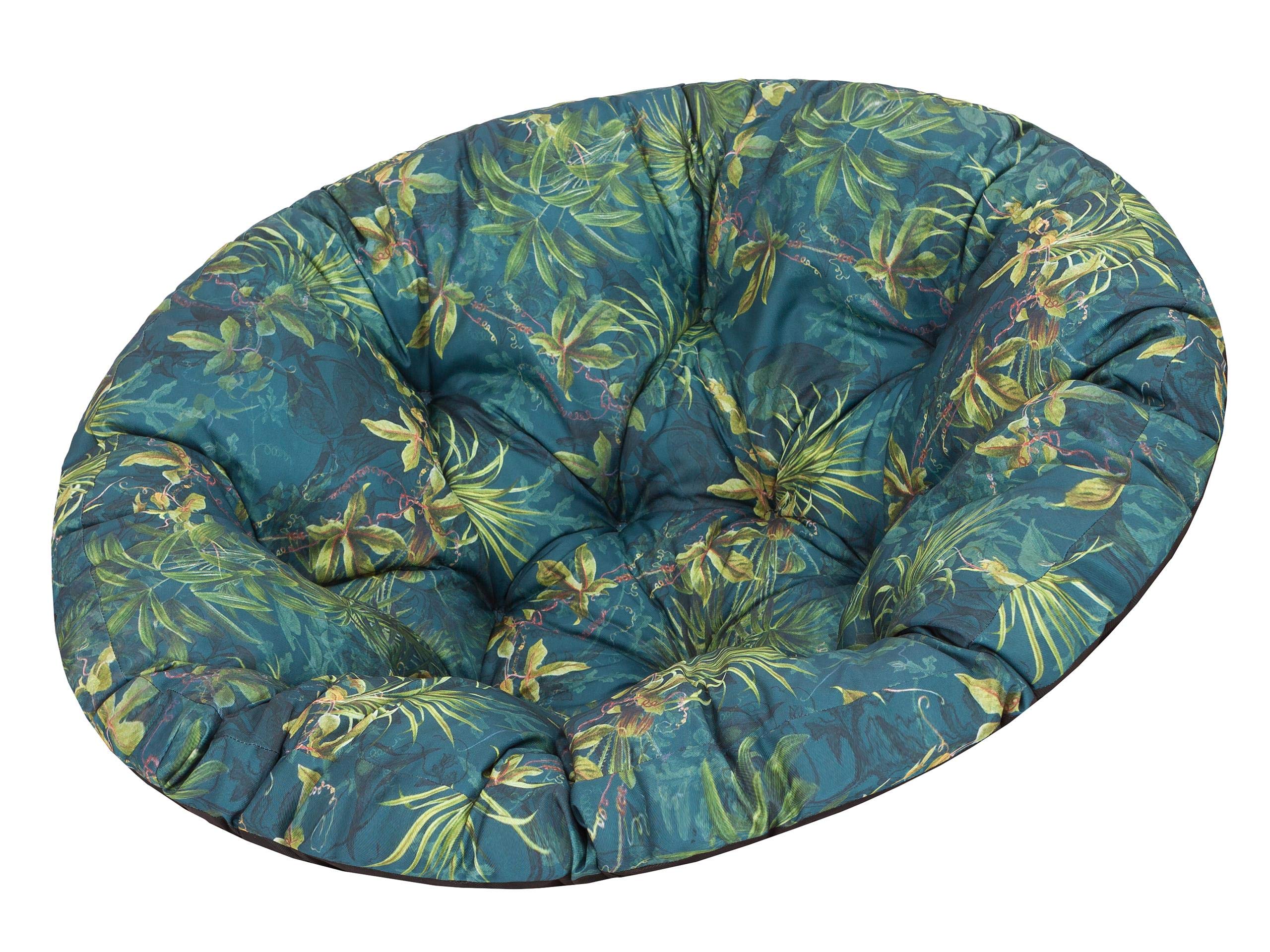 Imbottitura per poltrona Papasan, cuscino di ricambio, diametro 114 cm, cuscino imbottito, made in EU, motivo: erba verde
