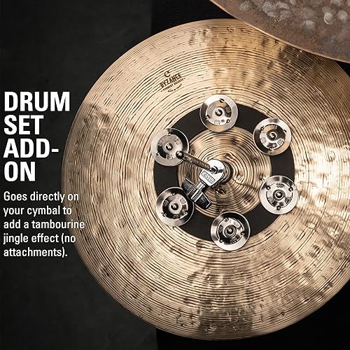 Vista 2 de Meinl Cymbals Anillo de ching suave efecto de cascabel de pandereta, no fabricado en China, para Hihats, choques, paseos y pilas (SCRING)