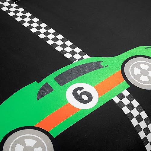 Miniatura 3 de Lush Decor Racing Cars - Juego de edredón reversible de 5 piezas, tamaño matrimonialqueen, color negro
