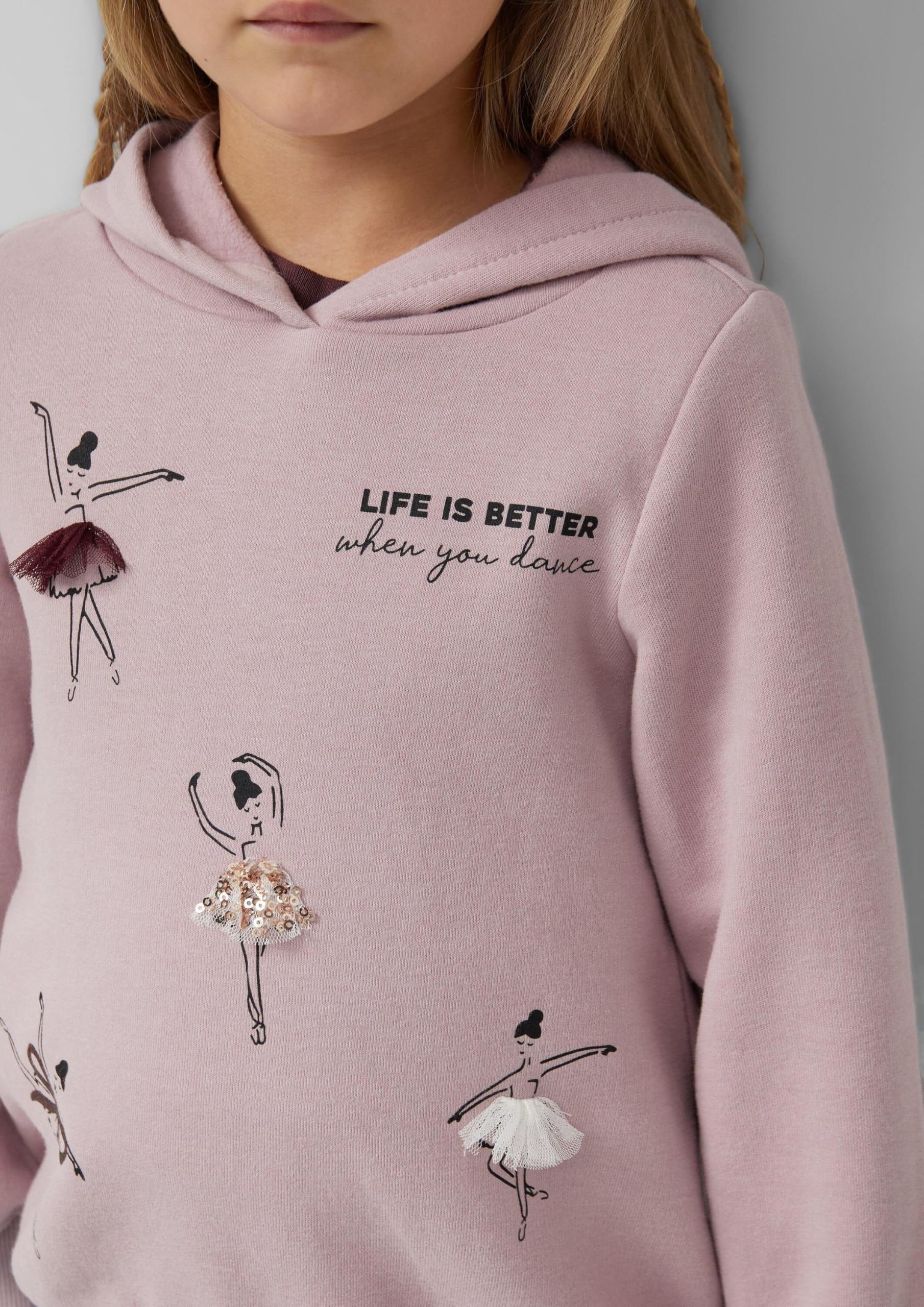 s.Oliver Bluza z kapturem i cekinami Dziewczynki 2173269