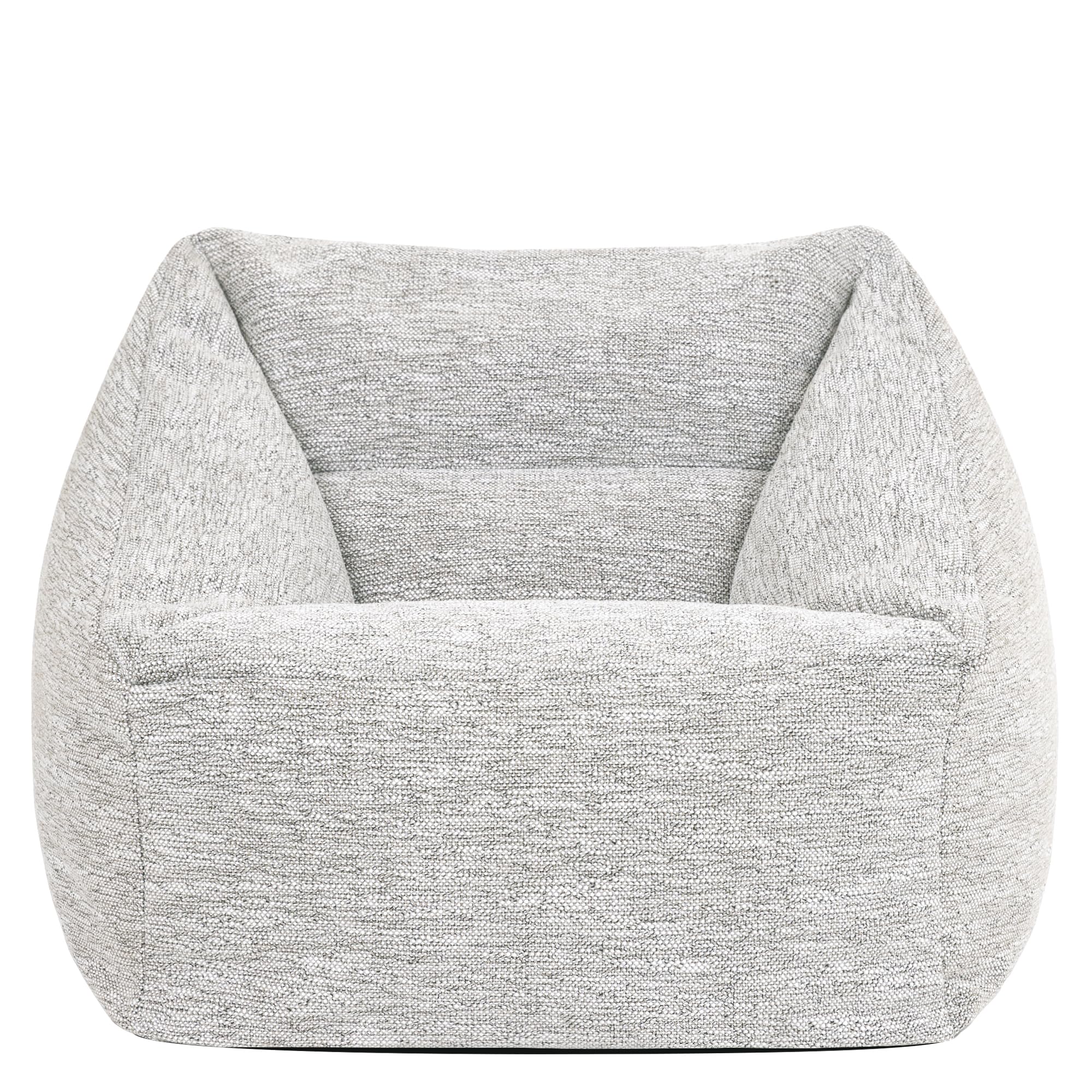 icon Natalia Bean Bag Chair with Filling Included, Natural | Made in the UK, Adult Beanbag, Comfy Chair, Armchair, Soft Woven Fabric, Floor Chair for Living Room or Bedroom