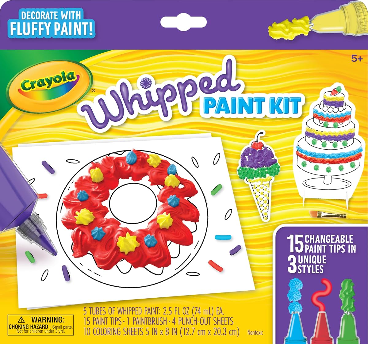 Kit de pintura batida, pintura de hojaldre, juego de pintura 3D para niños, 3 texturas únicas, juguete de arte sensorial, regalo para niños, mayores de 5 años