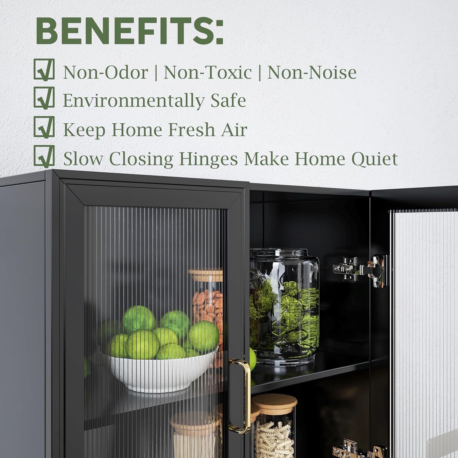 FIMELLO 24’’ Bathroom Wall Cabinet, Laundry Room Cabinets Storage, Kitchen Cabinets with Adjustable Shelf Acrylic Glass Doors, Medicine Cabinets for Bathroom, Black Bathroom Cabinet