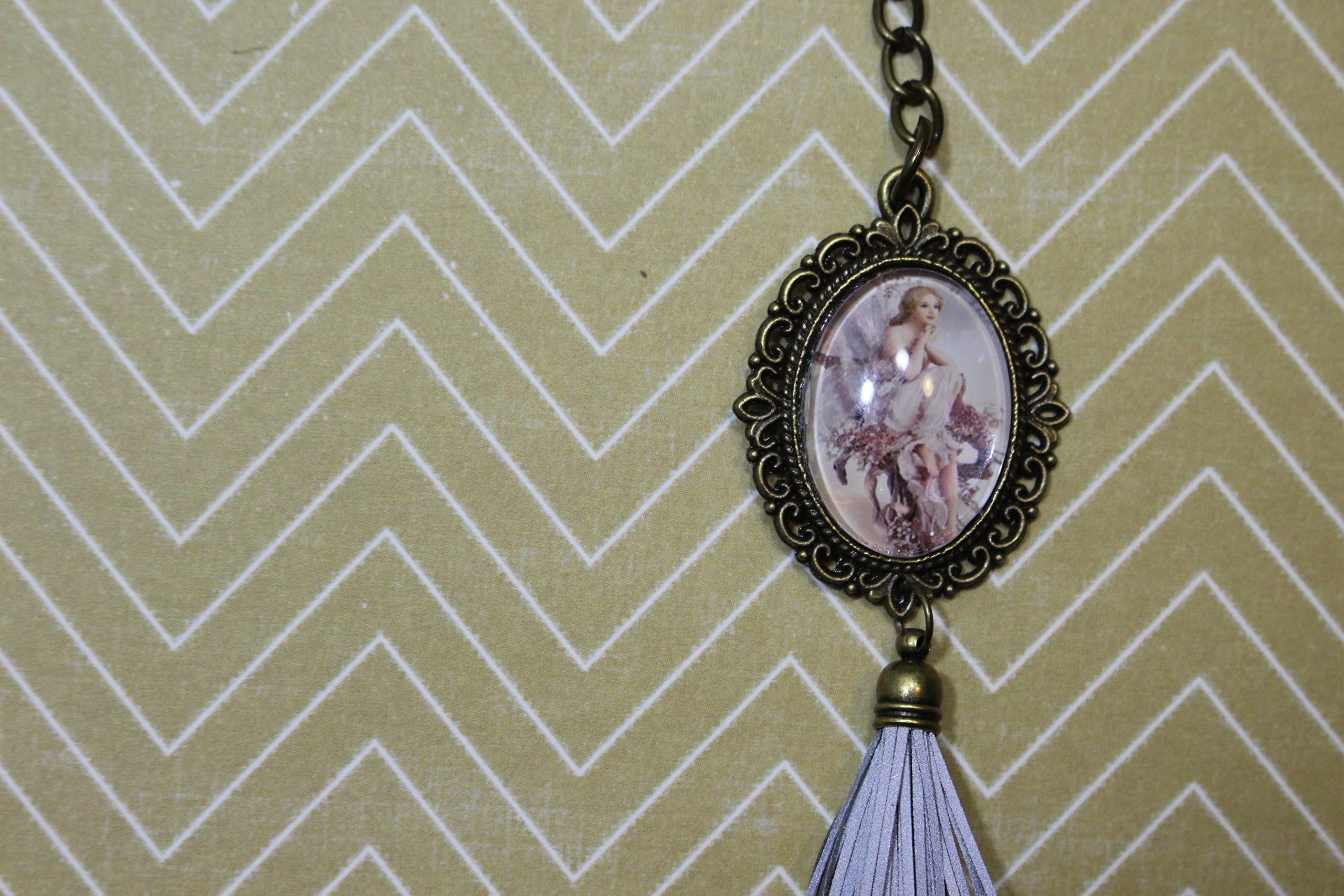 Reflective purse charm with tassel, life saving handmade pendant charm to a purse, coat, backbag, zipper pull.