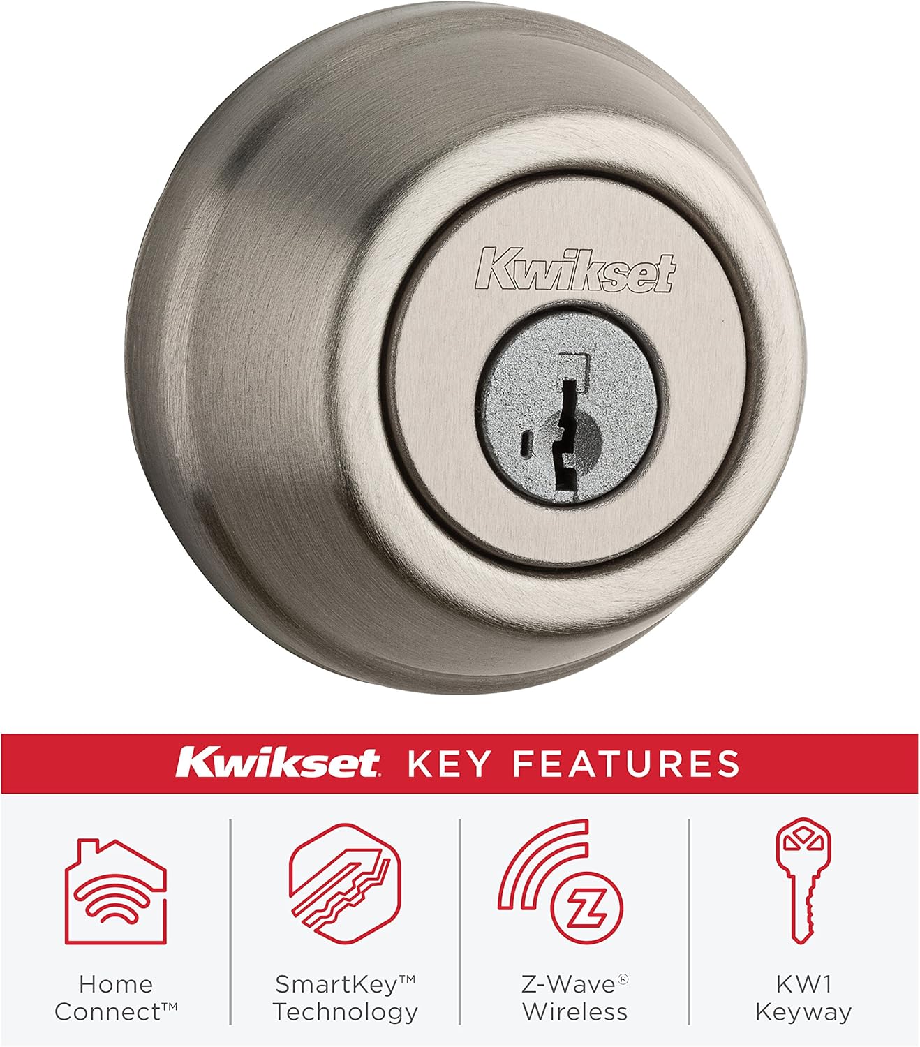 60% Off Discount Kwikset 99100-061 910 S TRL ZW L03 SMT Deadbolt, Polished Brass