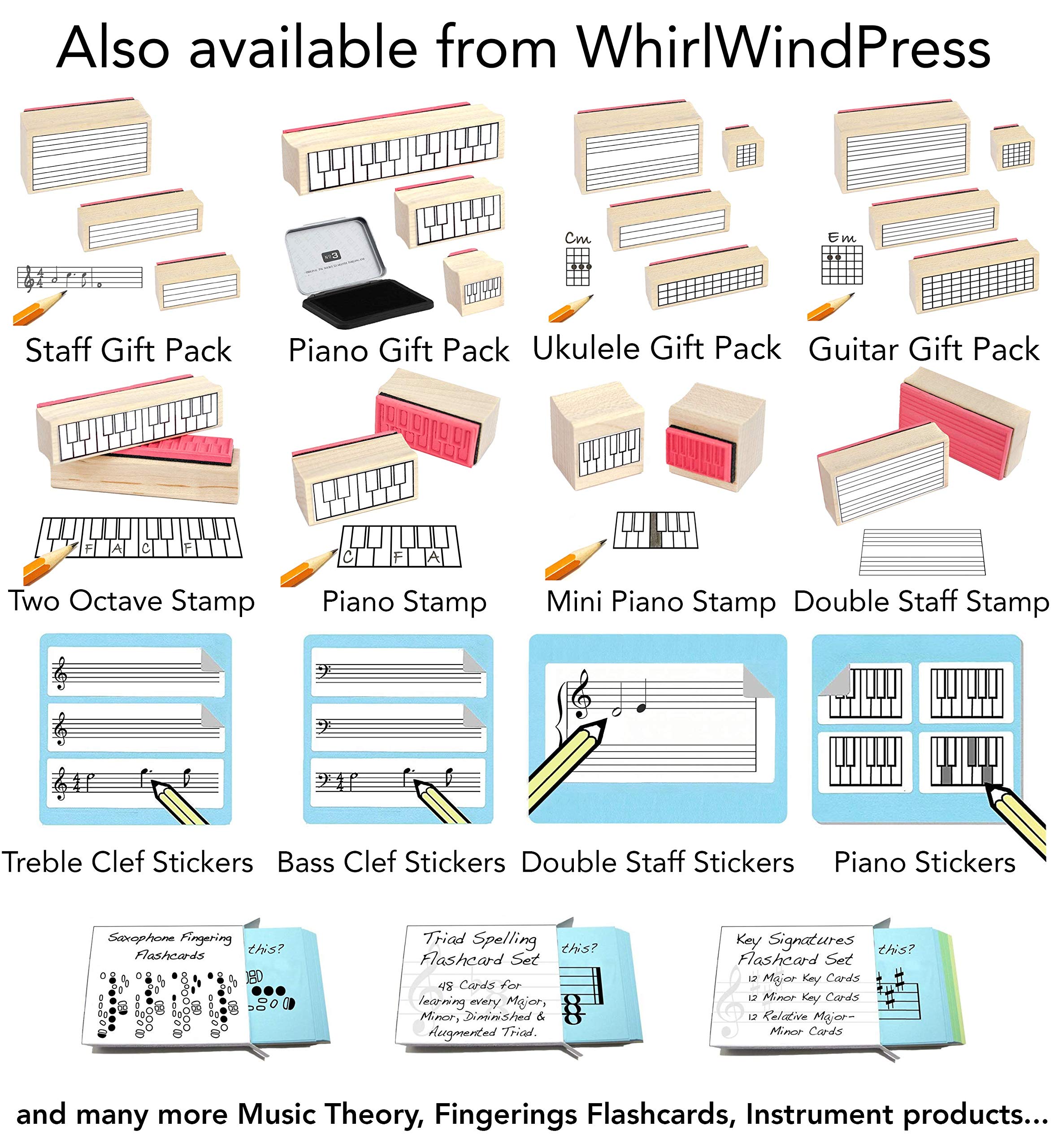 WhirlWindPress.ca Tampon en caoutchouc en forme de mini piano