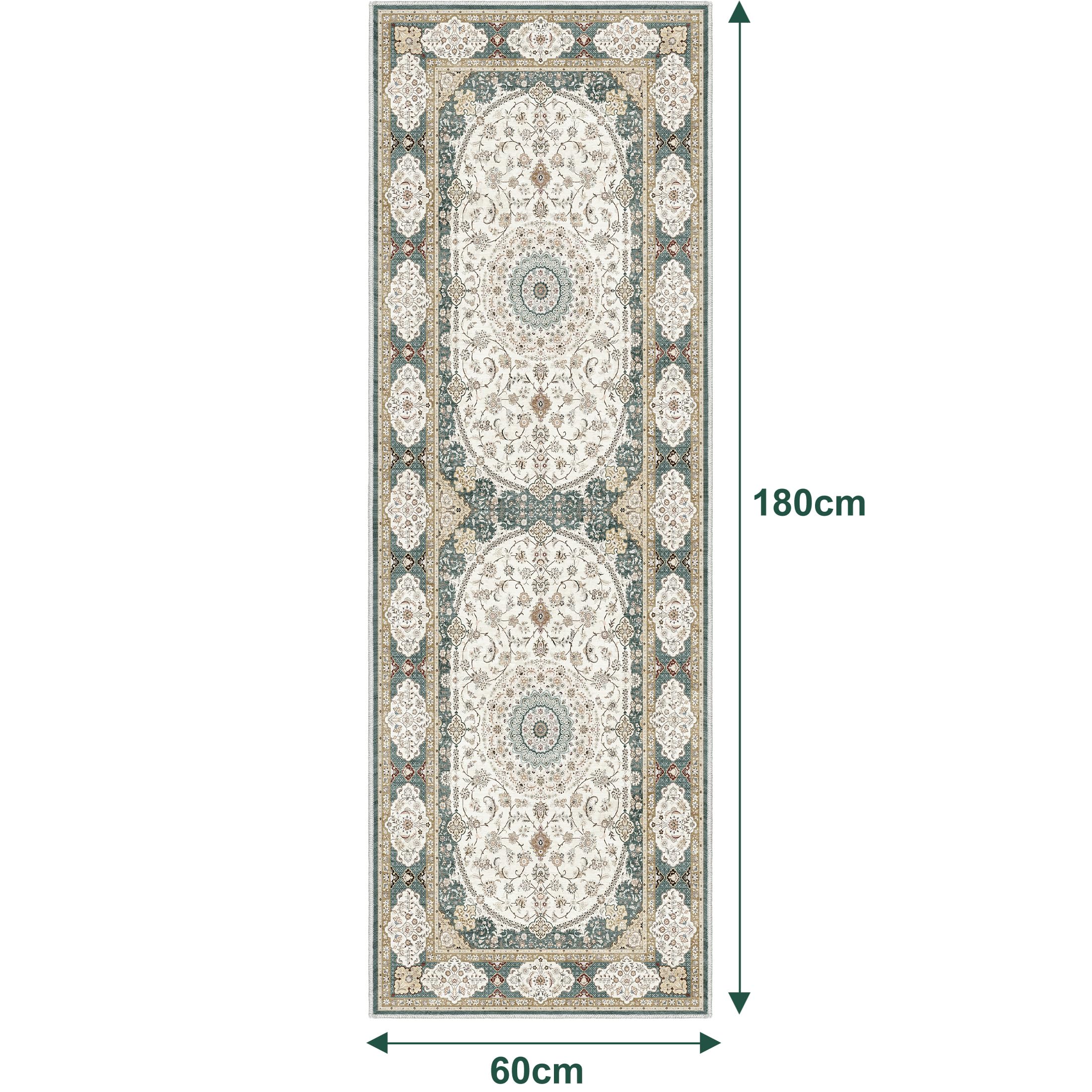 SONGLET 60X180cm Area Rug, Washable Living Room Rug Indoor Non-Slip,Rugs for Bedroom Kitchen Entryway Office Carpet - Image 2