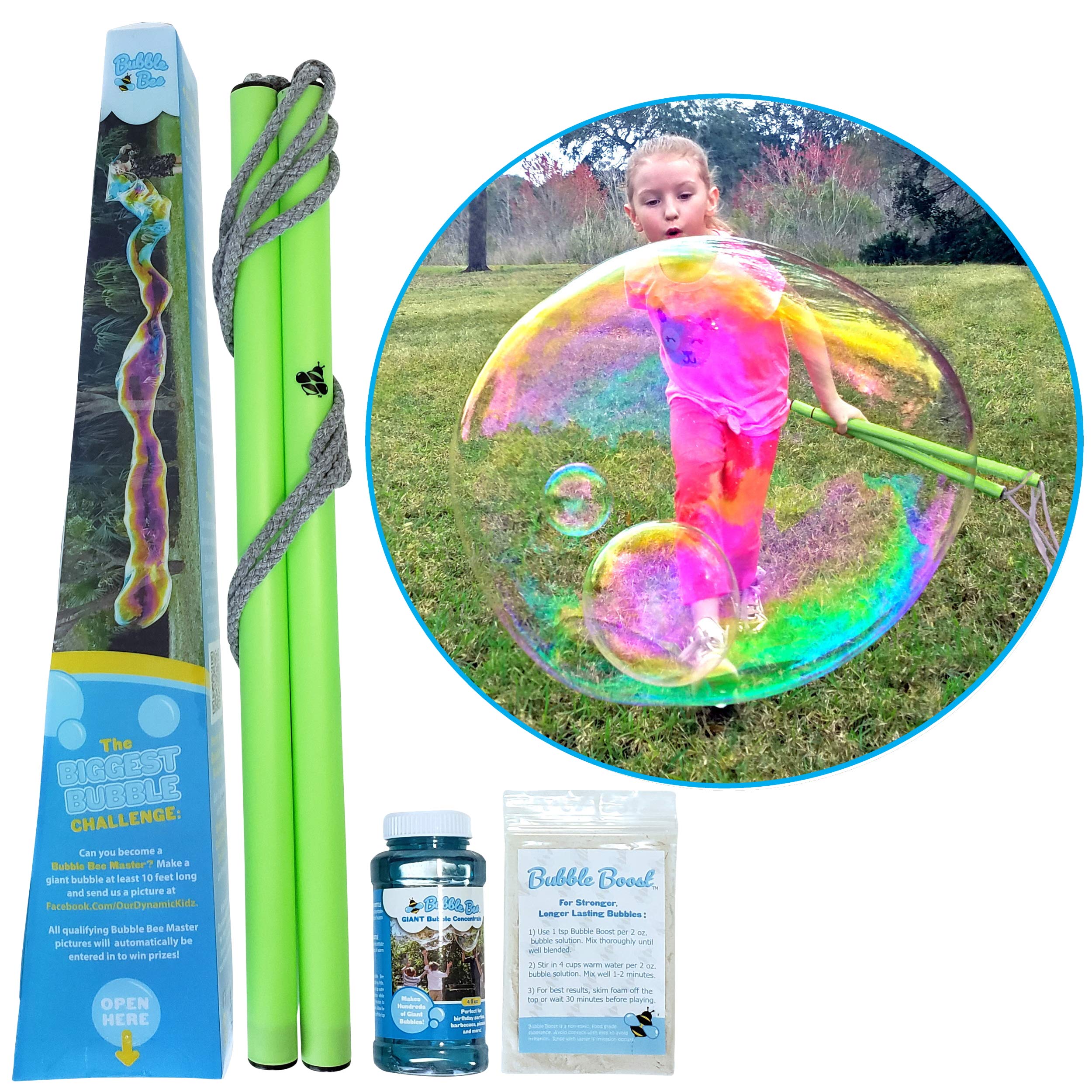 Buy Bubble Wands Set for Giant Bubbles! Giant Bubble Solution and Big