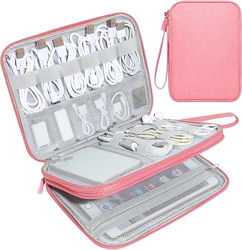 CILLA Organizador de Electrónica de Viaje, Estuche Organizador de Cables de Viaje, Bolsa Compacta de Accesorios Electrónicos para Cable, Cordón,
