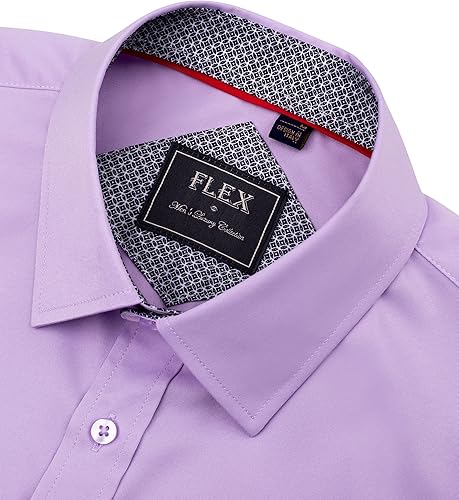 Miniatura 3 de Alimens & Gentle - Camisas de vestir con bolsillo y manga corta, de color liso y sin arrugas, estilo casual con botones, para hombres