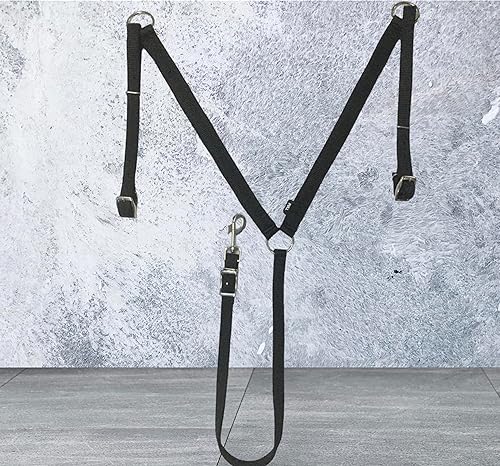 Miniatura 2 de Majestic Ally Collar de pecho acolchado de nailon para caballos (negro, completo)