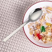 Vista 6 de Morcte Cucharas de postre de acero inoxidable, cucharadita de 12 piezas