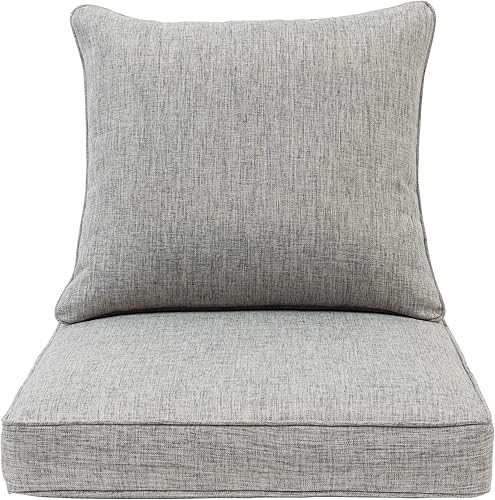 Miniatura 5 de QILLOWAY - Juego de cojines para silla de exterior e interior, cojín de repuesto para muebles de patio., Moderno, GrisNegro
