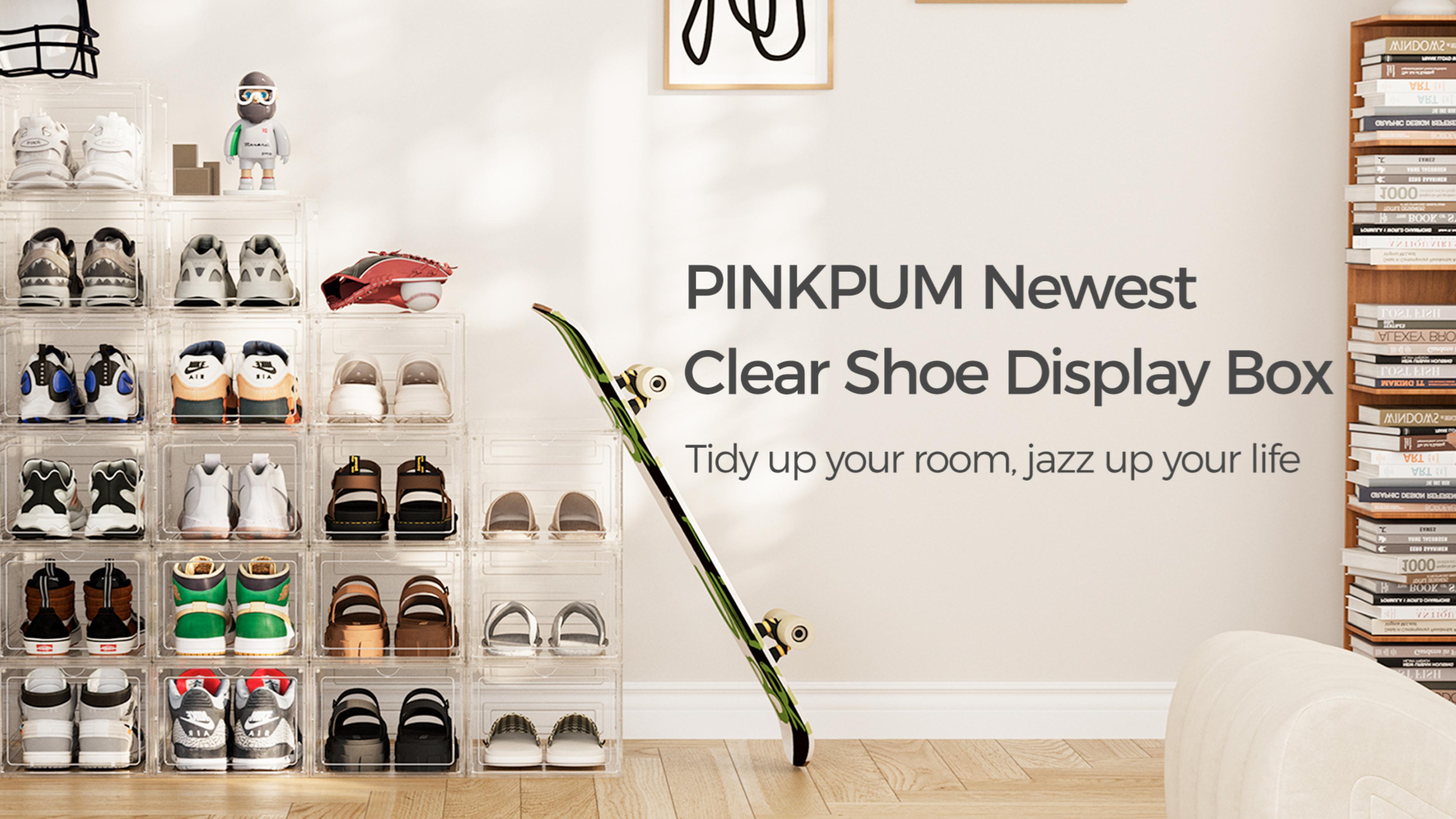 Amazon.com: Pinkpum Upgraded Hard Shoe Storage Box 12 Pack X-Large
