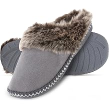 Floopi House Slippers for Women, Aztec Fur Lined Clog Womens Slippers Cozy Memory Foam with Indoor and Outdoor Anti Skid Sole