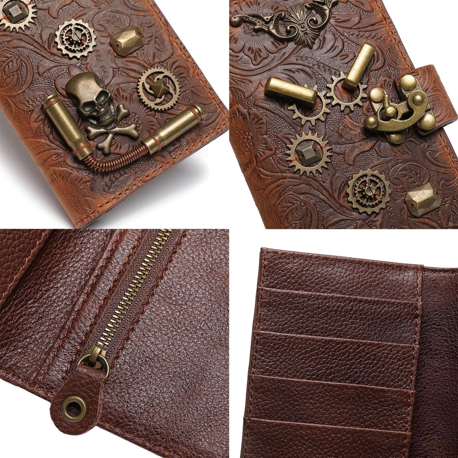 Portafoglio per carte di credito, portafoglio in pelle bovina, pochette retrò, portamonete portatile, alla , da donna, Attributo singolo, Refer to description, Unisex