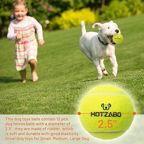 Miniatura 2 de Pelotas de tenis para perros, paquete de 12 pelotas interactivas chirriantes de 2.5 pulgadas para perros pequeños, medianos y grandes, juguetes de