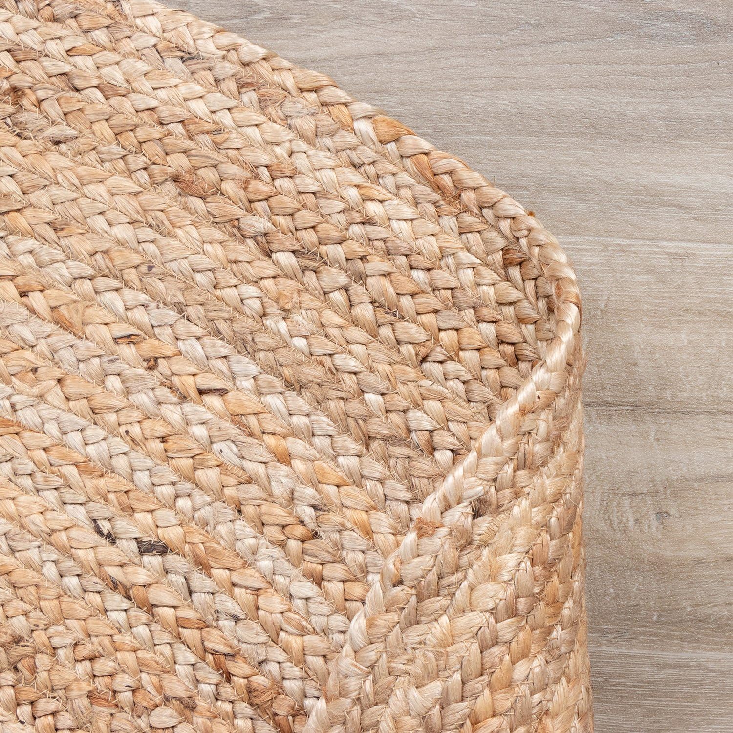 FRAAI | Home & Living Tapis de Salon en Jute - Fair Ovale Naturel - 100x152cm - Poil Court - Ovale - Jute