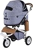AirBuggy for Pet Dome 3 Brake Model Large Melange Denim DOME3 BRAKE MODEL LARGE MELANGE DENIM AD2602 L