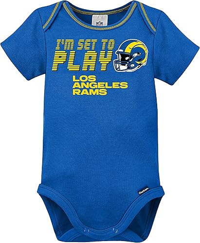 Miniatura 2 de Gerber - Mameluco unisex de manga corta para bebé, equipo de la NFL, paquete de 3