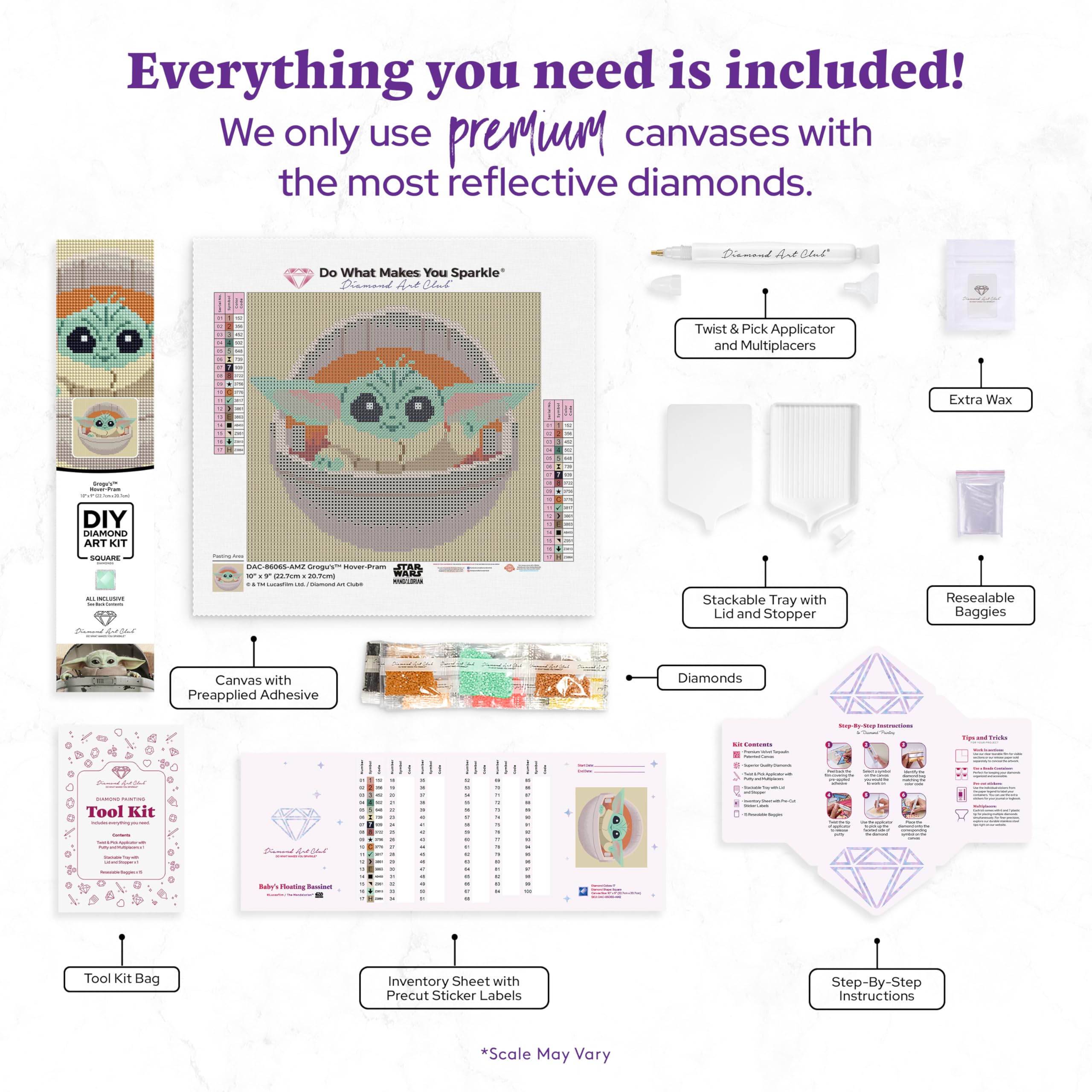 Amazon.co.jp: DIAMOND ART CLUB Grogu's Hover-Pram ダイヤモンド