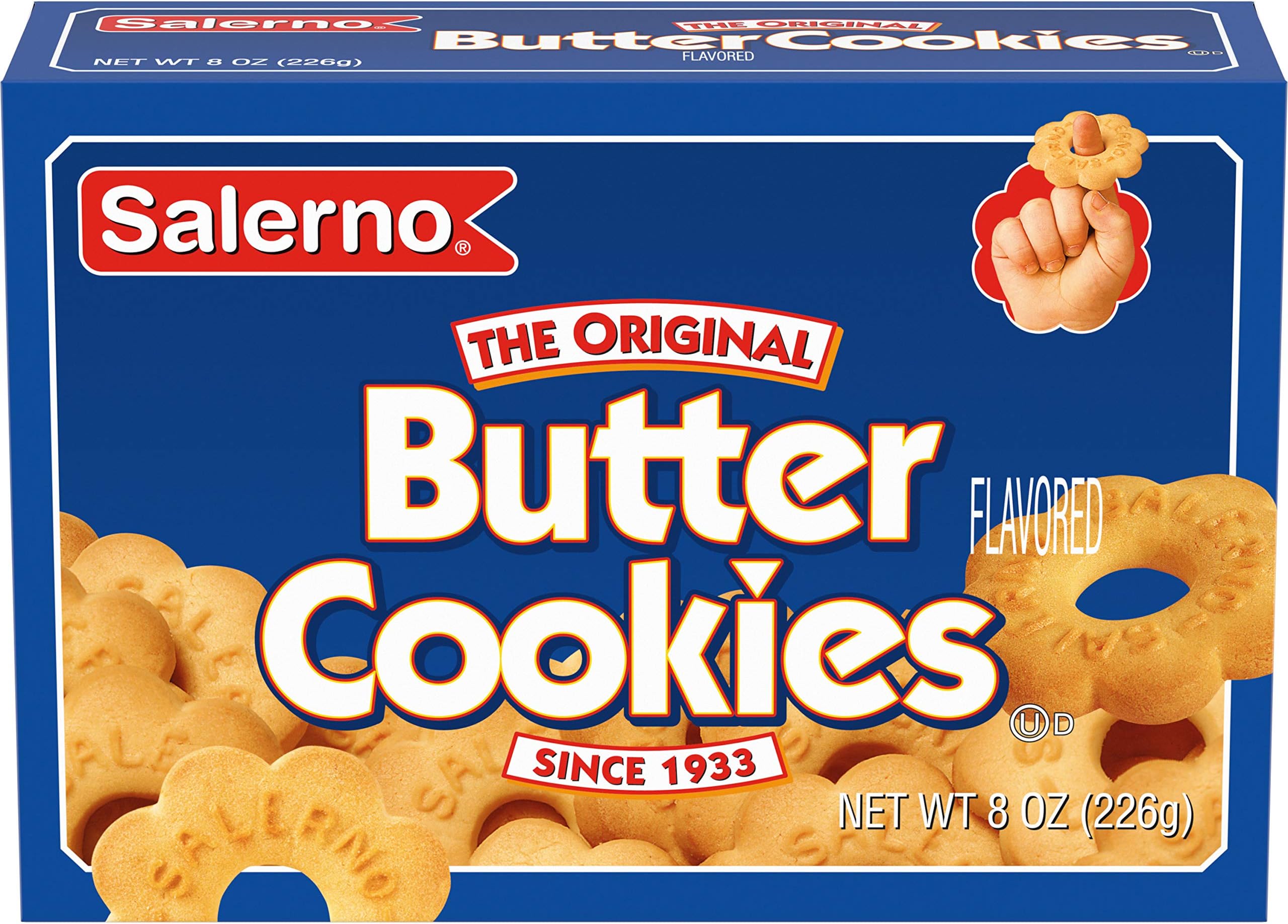 Salerno Original Butter Cookies, 8 Ounce (Pack of 12)