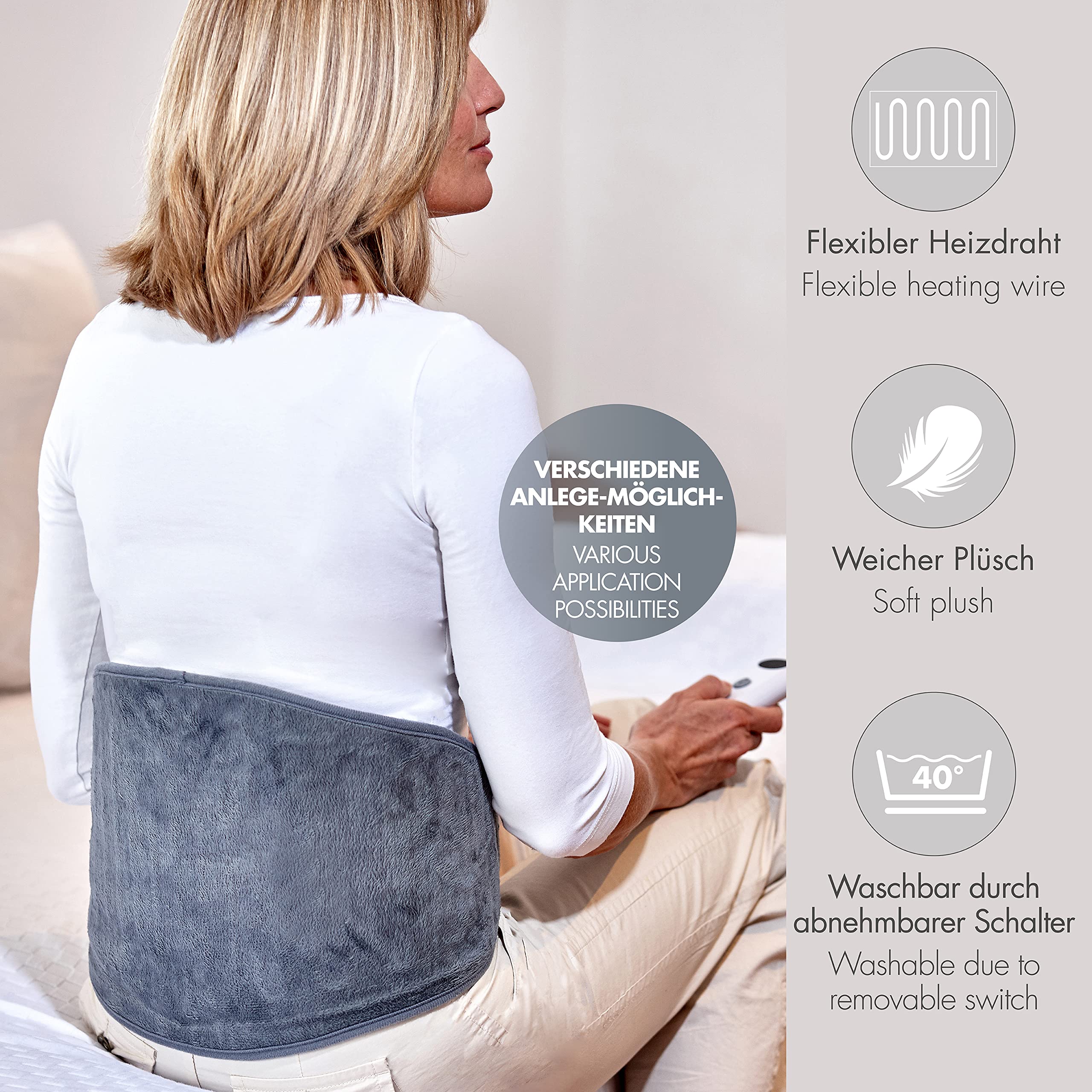 Promed HGP-1.7 Ceinture Thermique Automatique Pour Dos et Reins Avec 10 Niveaux de Température