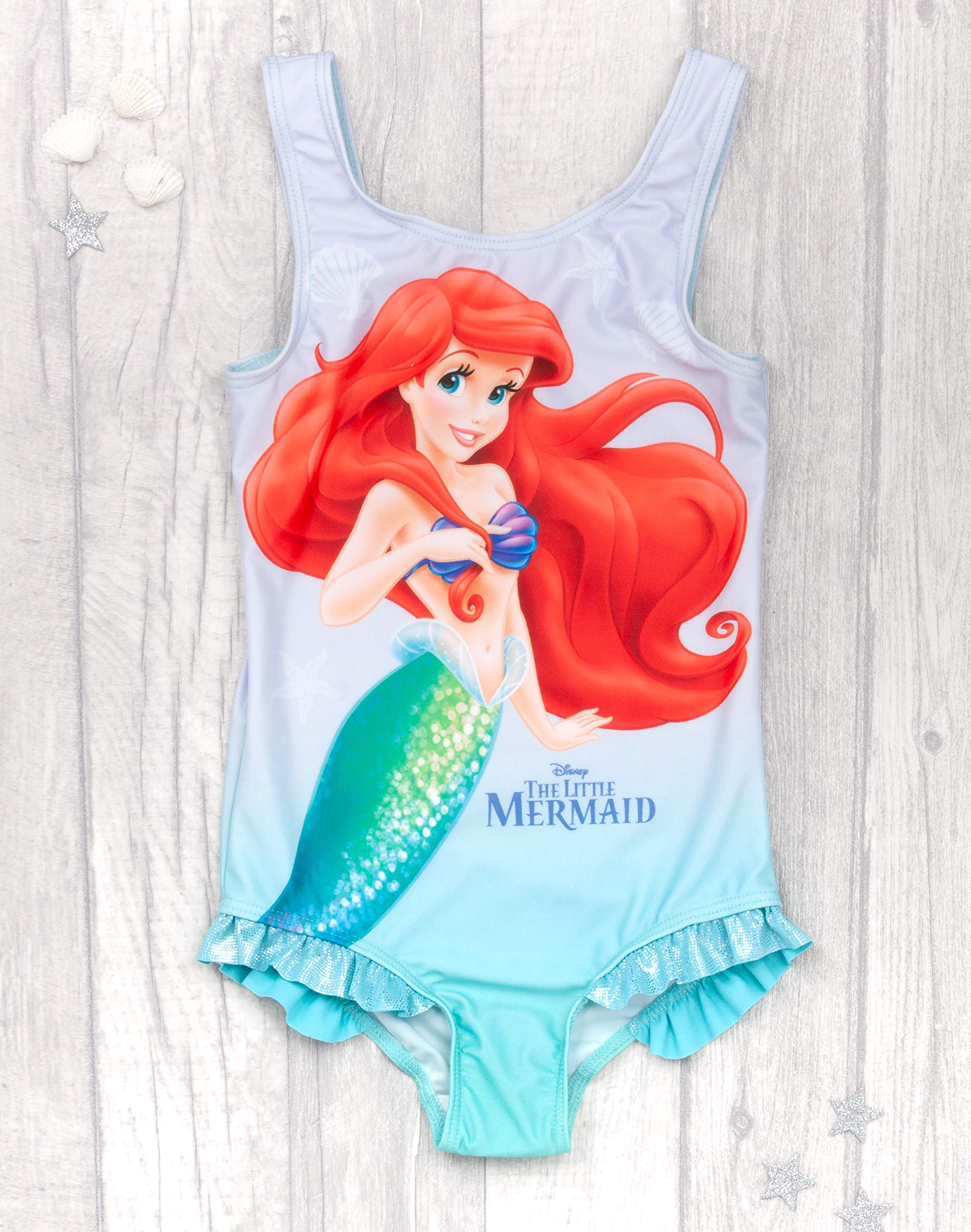 Disney Badeanzug & Kapuzenhandtuch-Poncho-Set The Little Mermaid Girl
