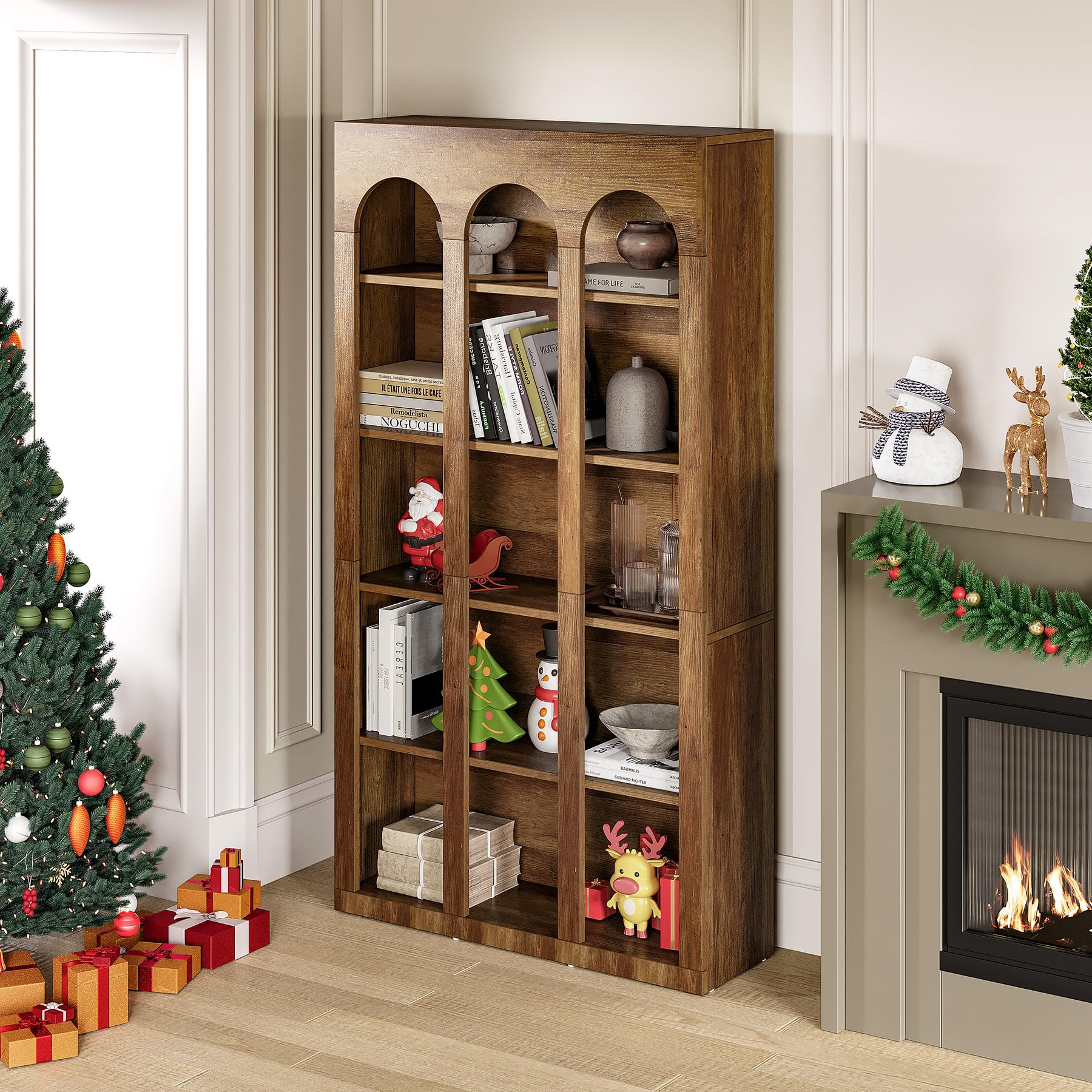 Amazon.com: LITTLE TREE 5-Tier Bookshelf, 70.8-in Tall Bookcase