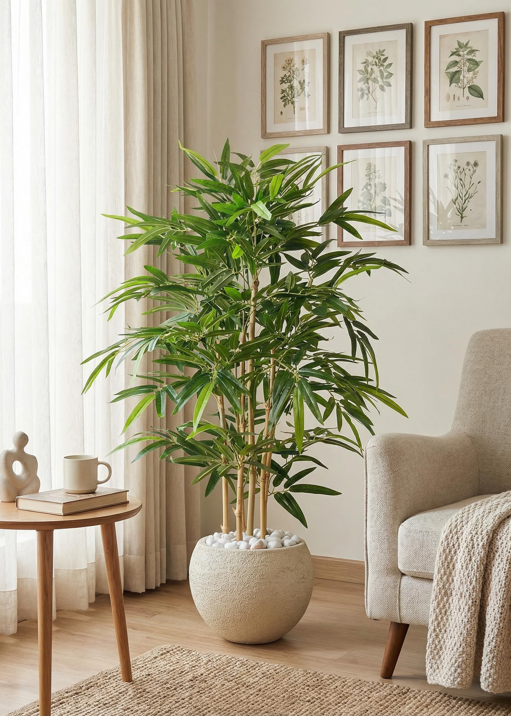 MASON HOME Artificial Bamboo Bliss Plant with Pot - 4 Feet | Realistic Plant - Trees - Flowers | Indoor Tropical | Home - Shop - Office | Gifting - Décor - Ambience - Durable | No Maintenance-image-48