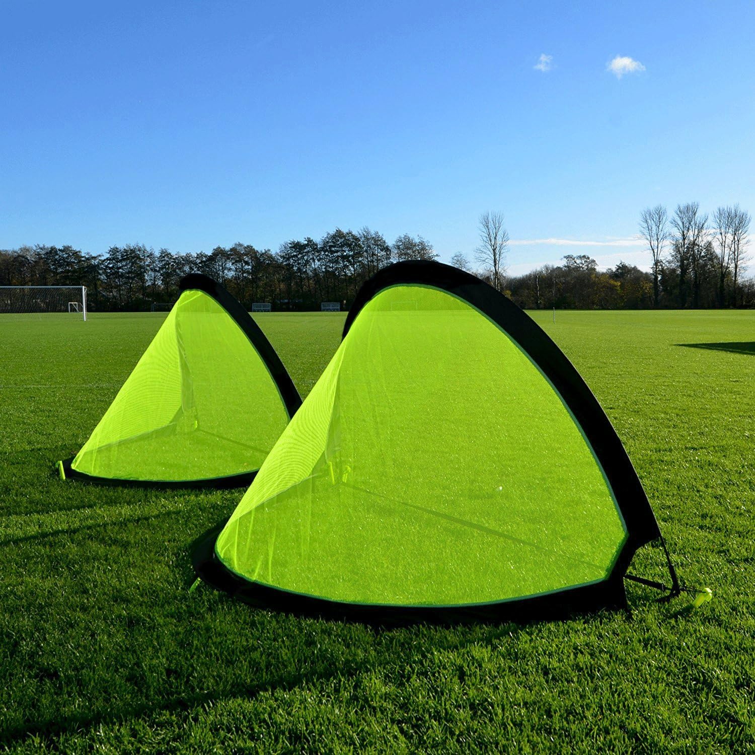 PRO Pop Up Soccer Goal - Two Portable Soccer Goals with Carry Bag | Long Lasting Durable Frame | Quick Setup Easy Folding Storage (Length - 48 inch, Width - 30 inch, Height - 30 inch)