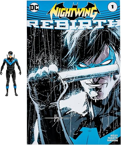 McFarlane Toys - DC Direct - Figura de 3 pulgadas con cómic WV2 - Nightwing (DC Rebirth)